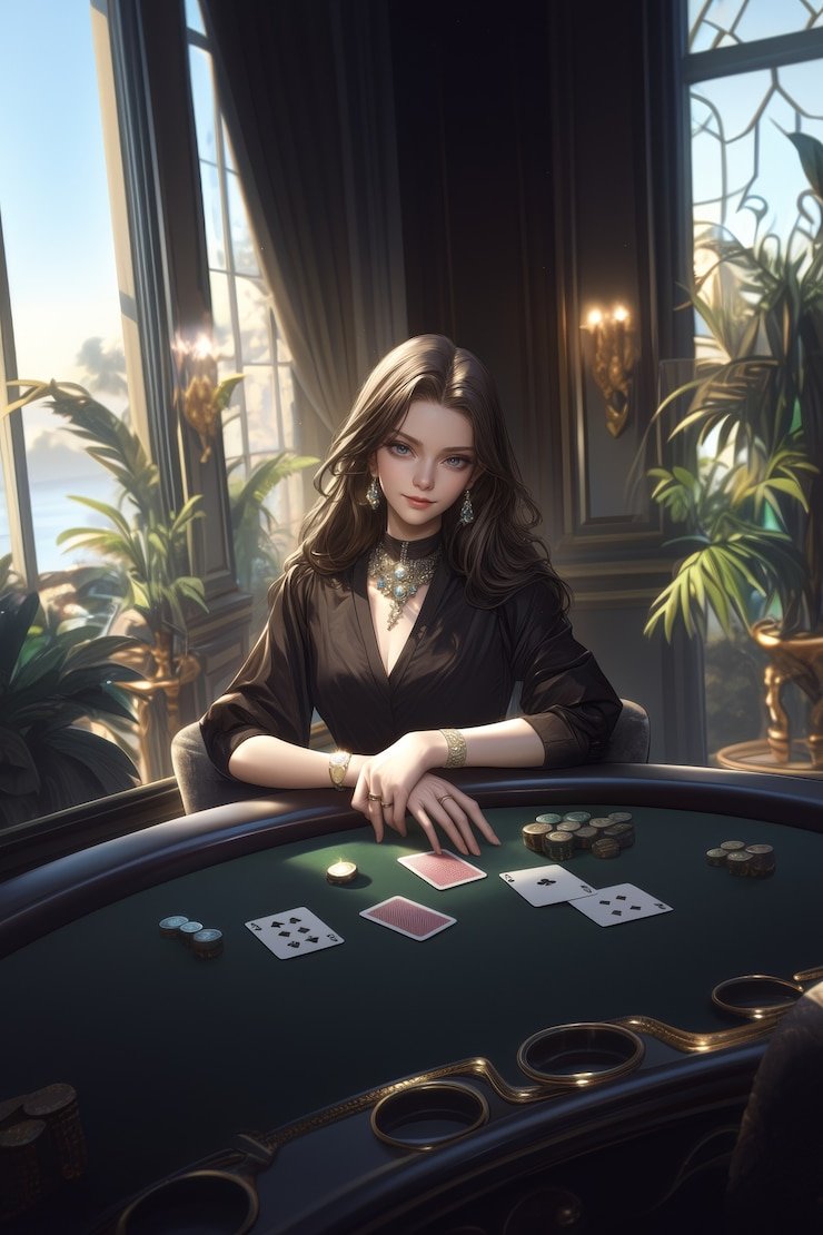 Antarmuka permainan Kembang Kempis dengan dealer dan kartu di studio onebet303